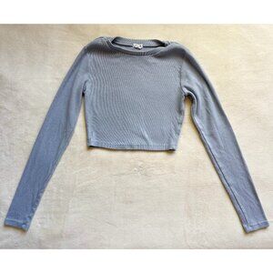 Garage Kimmy Long Sleeve Crewneck Top in Blue Skies | Size S